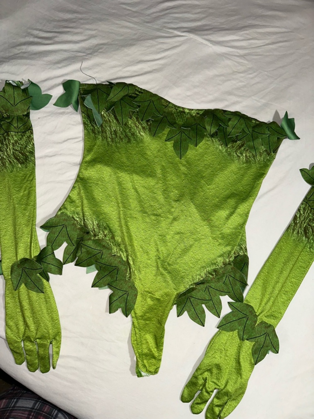 DC Comics Poison Ivy Bodysuit & Gloves Cosplay/Costume Set Size M 8/10